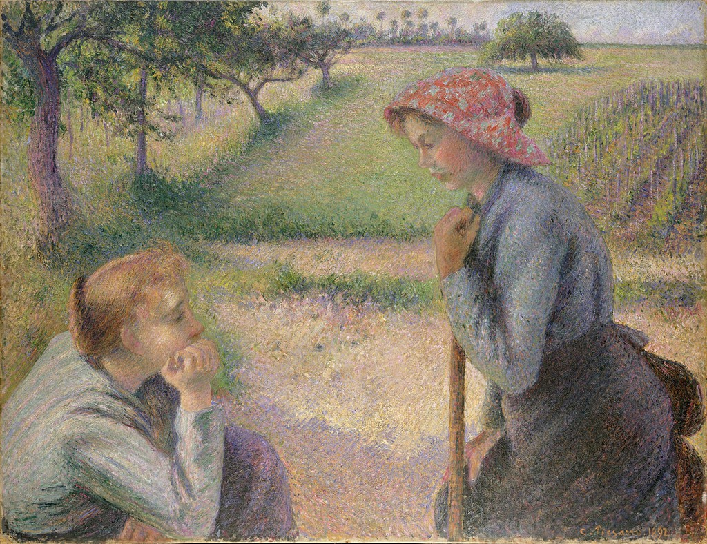 Camille Pissarro, Two Young Peasant Women, 1891-92