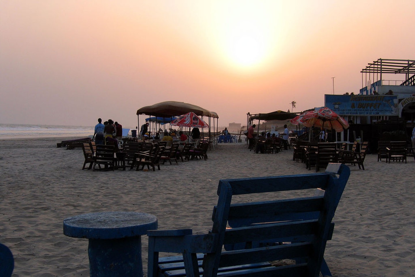 Sunset at Labadi beach 