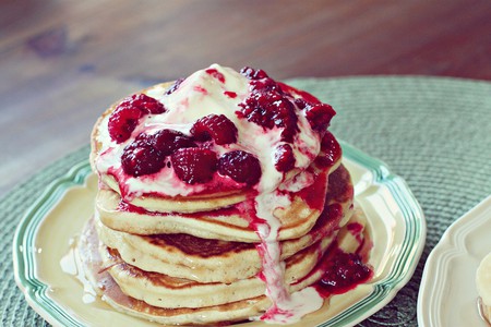 Raspberry pancakes