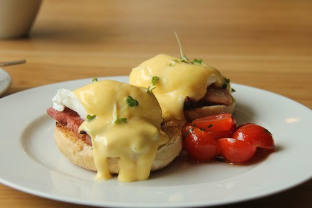 The eggs benedict at Loudons Cafe and Bakery.  Very, very tasty.