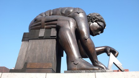 The Eduardo Paolozzi sculpture of Newton at the British Library
