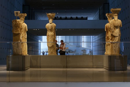 Karyatid statues at the Acropolis Museum
