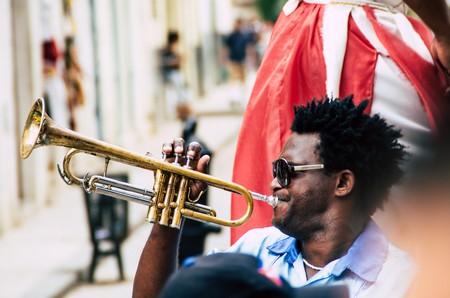 Trumpet player Cuba