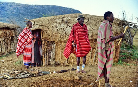 A traditional Masaai hut