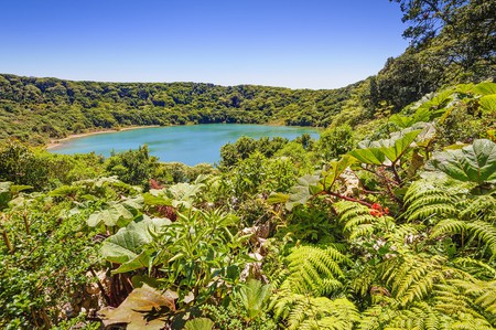 This beautiful lake is found near the Poás volcano, one of six active volcanoes in Costa Rica 