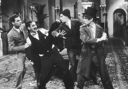 Zeppo, Groucho, Chico, and Harpo Marx in 'The Cocoanuts'