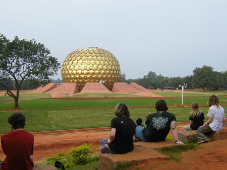 The Matrimandir is strategically located to act as the centre of the Auroville township