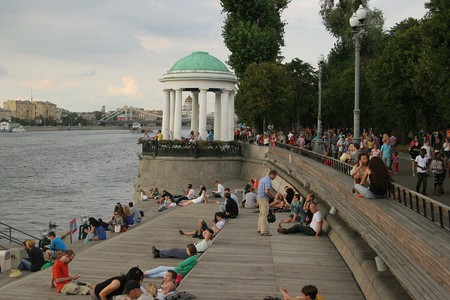 The river bank in Gorky Park