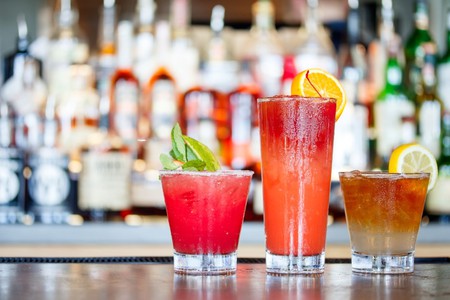 Fruity cocktail drinks