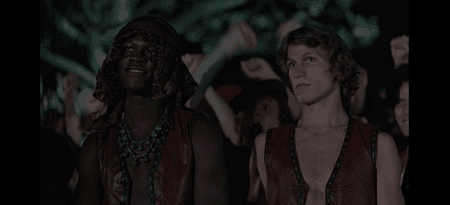 Dorsey Wright and Michael Beck in "The Warriors"