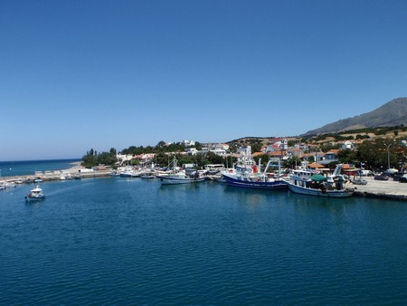 Little harbor in Samothraki, Greece