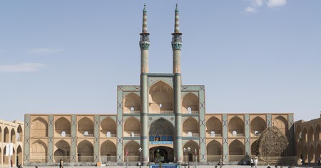 The Amir Chakhmaq Complex in Yazd, Iran, noted for its symmetrical sunken alcoves