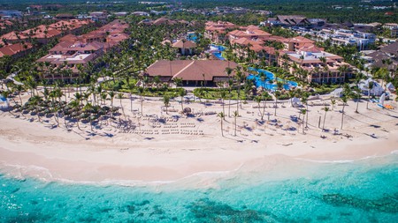 The white sands of the Majestic Colonial Punta Cana resort in eastern Dominican Republic