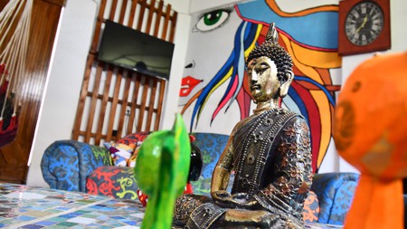 The Queen Hostel channels a zen vibe throughout to make for a relaxing stay