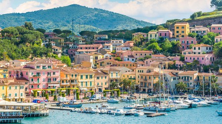 Porto Azzurro on Elba is a popular stop for sailors in Tuscany
