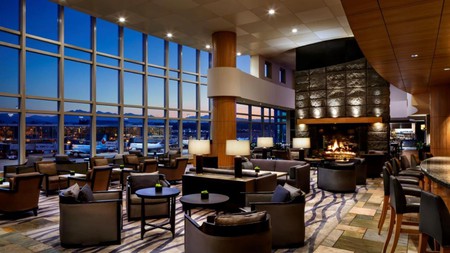 Watch planes take off from the bar at the Westin Wall Centre