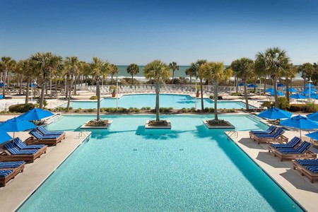 While away your days poolside at the Marriott Myrtle Beach Resort and Spa at Grande Dunes