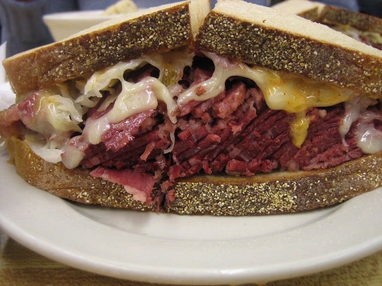 A deli classic reuben sandwich, courtesy of Wikipedia