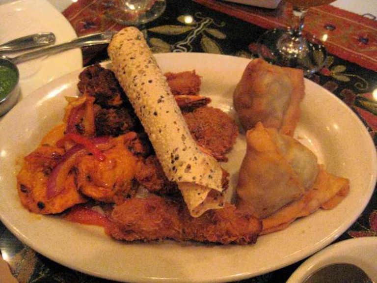 Mixed appetizer platter, Shalimar Restaurant