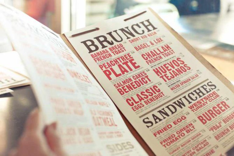 Brunch menu