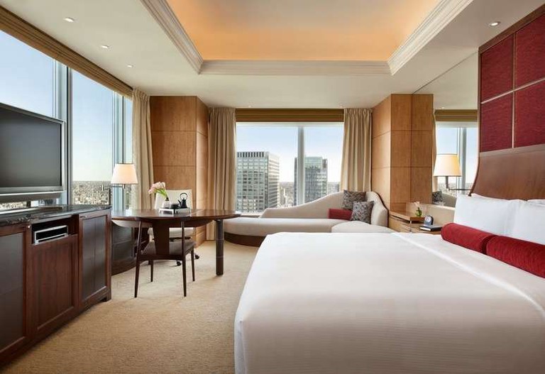 A room with city views at the Shangri-La Hotel