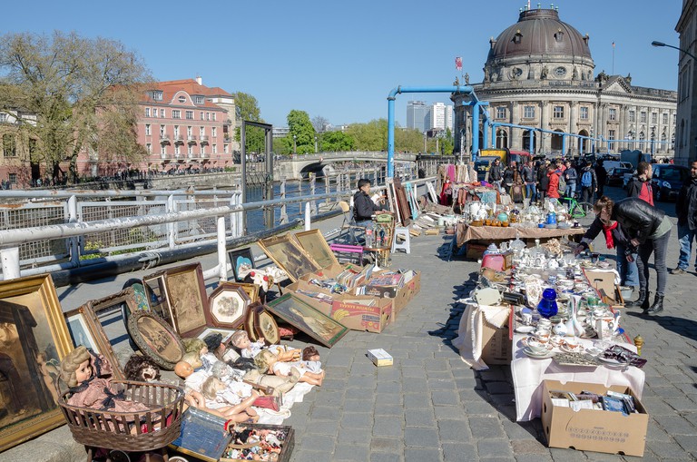 The antique and book market is located on Museum Island