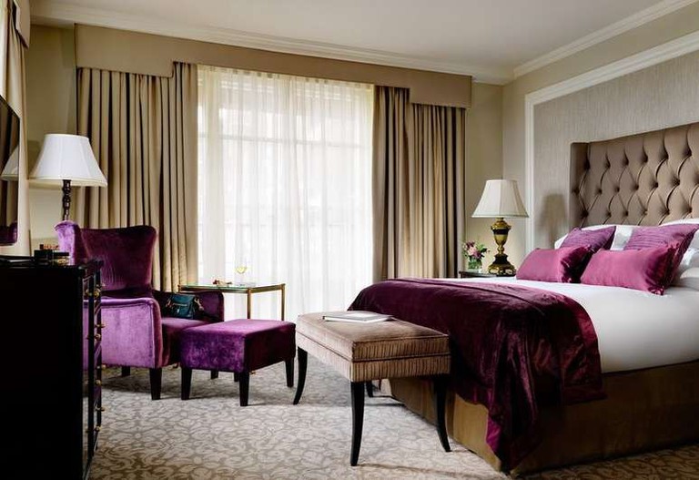 Purple and beige suite at InterContinental Dublin