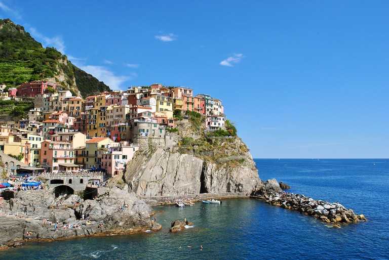 Panoramic view of Manarola, one of the "Cinque Terre"