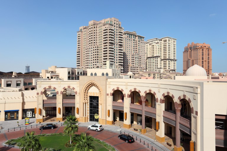 Luxury Mall in Porto Arabia, The Pearl in Doha. Qatar, Middle East
