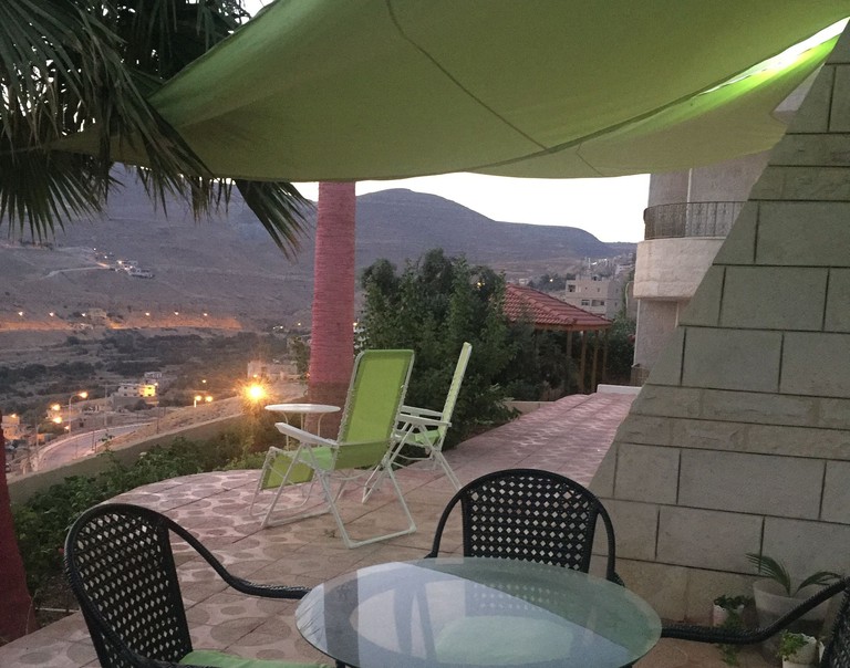 Petra Harmony Bed & Breakfast terrace with mountain view