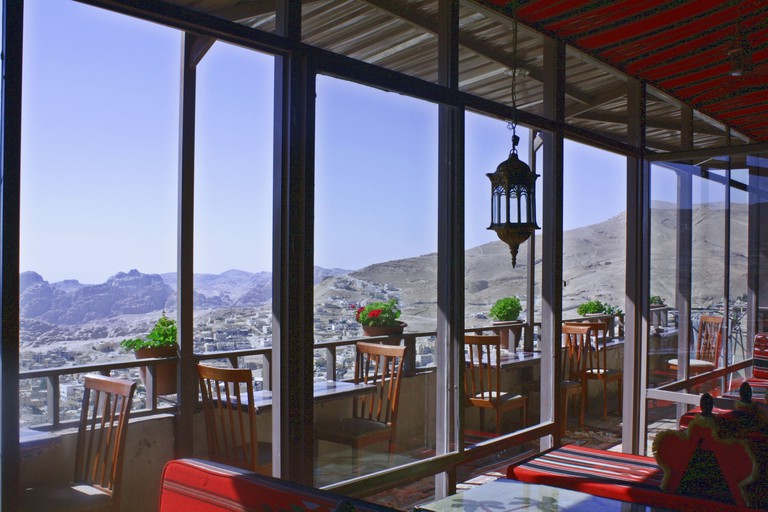 Rocky Mountain Hotel restaurant with balcony and mountain views