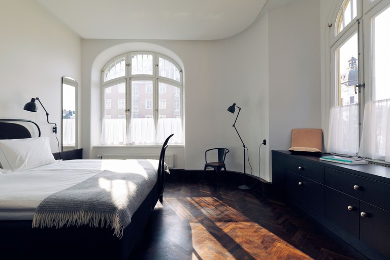 Minimalist, contemporary bedroom at Miss Clara Hotel, Stockholm