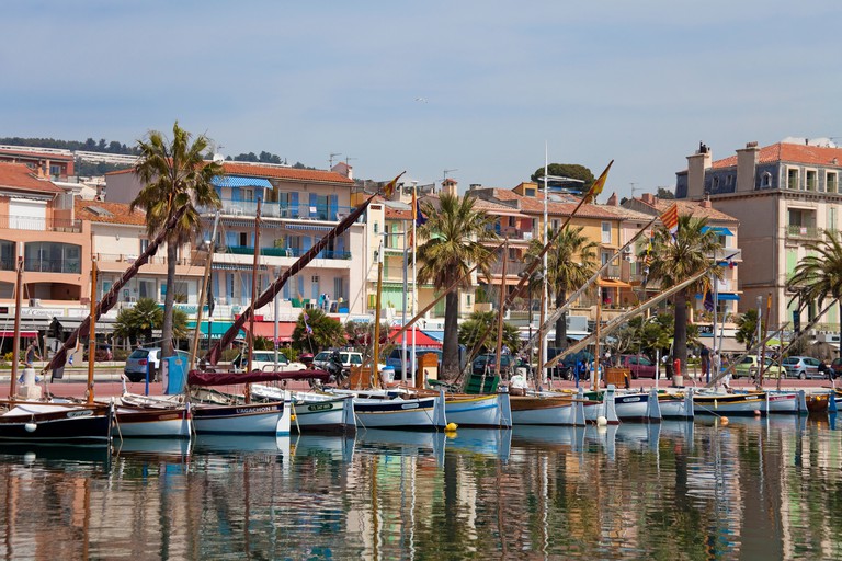 Sailing boats in the port of Bandol in Alpes-Maritimes, Cote d'Azur, Southern France