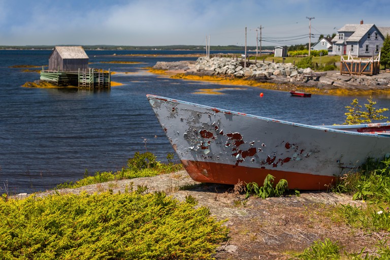 Old row boat at Blue Rocks, Nova Scotia, Canada