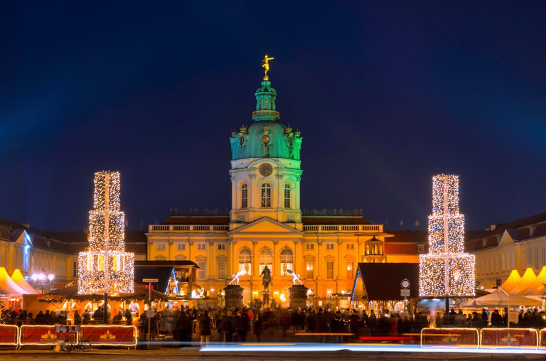 Traditional Christmas market at Schloss Charlottenburg castle, Berlin, Germany, Europe