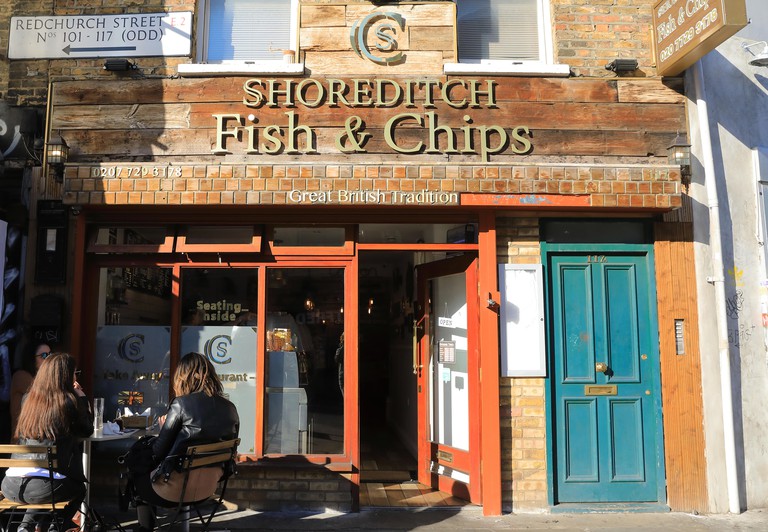 Shoreditch Fish & Chips, in Bethnal Green, in east London, UK