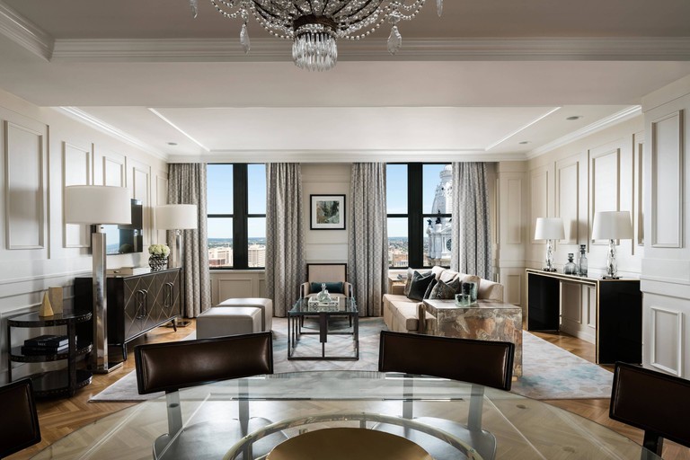 The luxurious Ritz-Carlton suite at the Ritz-Carlton, Philadelphia