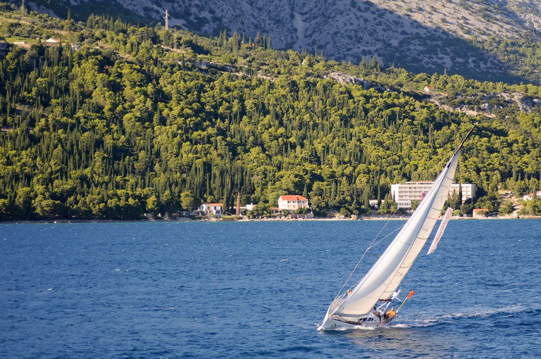 Yachting at Korcula, Croatia