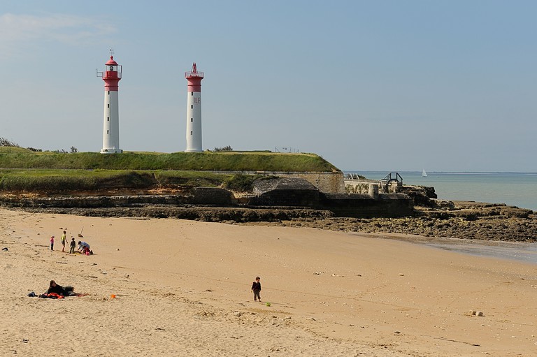 Lighthouses of Ile d'Aix island, Charente Maritime department, France