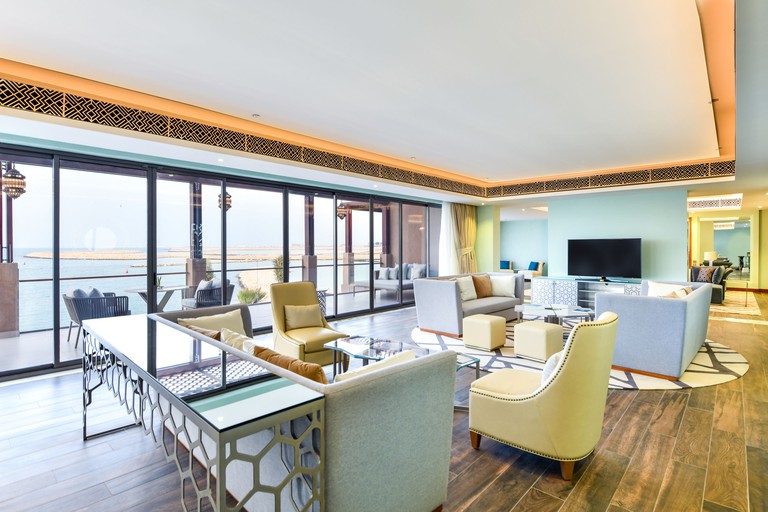 A luxurious suite at the Royal Saray Resort Managed by Accor, Bahrain