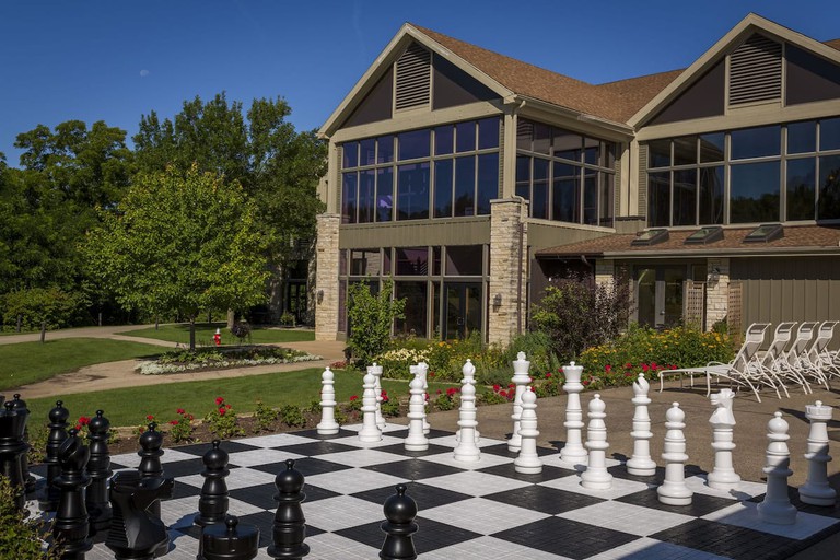 Terrace of the with Eagle Ridge Resort and Spa oversized chess board