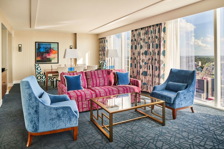 A large family suite at the Fairmont Austin Gold Experience