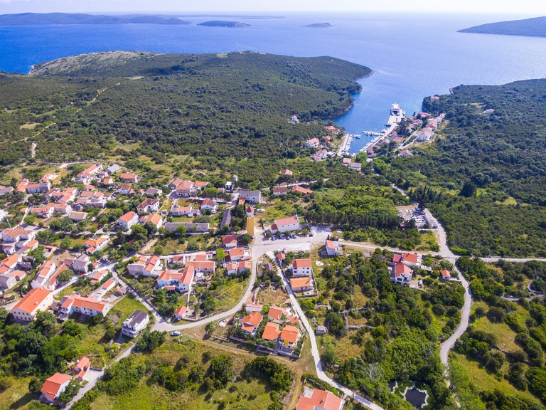 A view over Molat village on the island of Molat, Adriatic Sea, Croatia