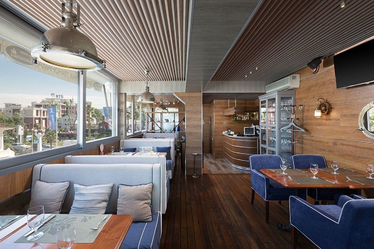 Dining room at the Marina Yacht Hotel, Sochi
