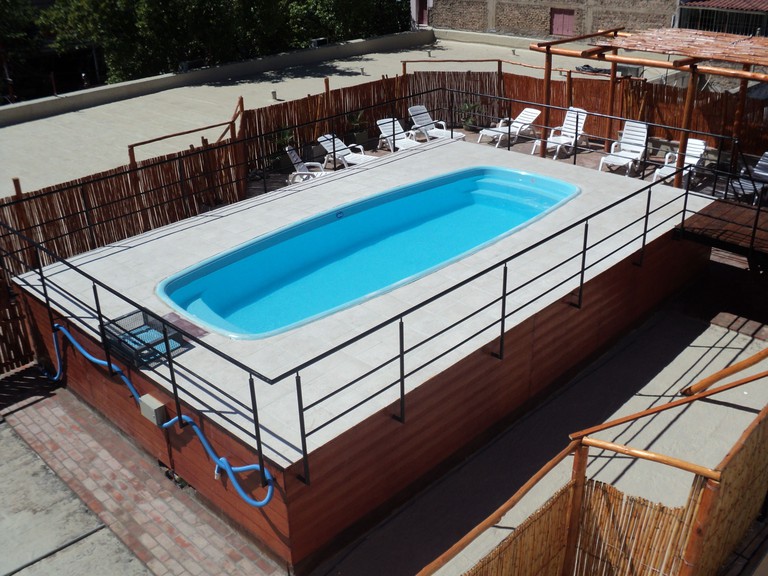 The small outdoor pool at Patios del Mediterráneo