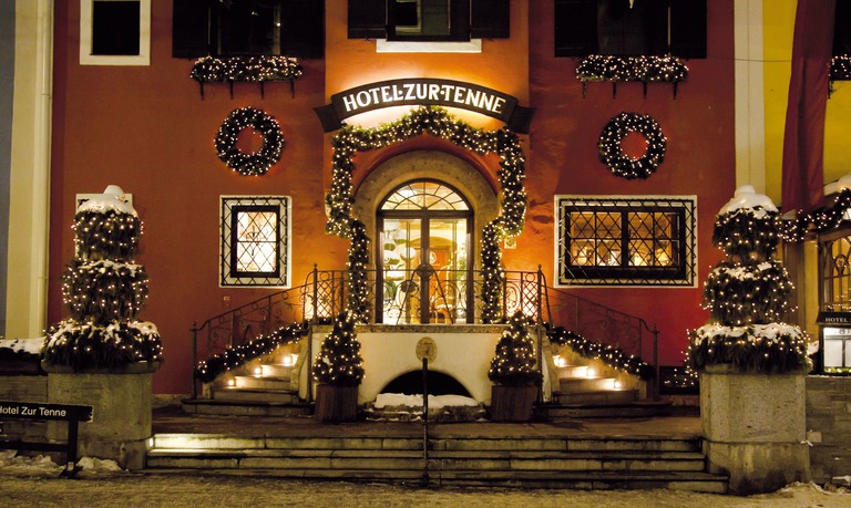 The front entrance to Hotel Zur Tenne