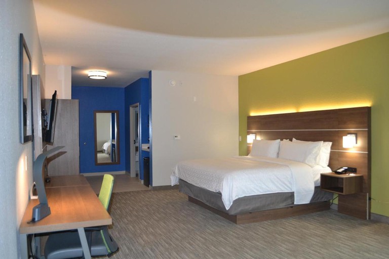 Colorful bedroom at the Holiday Inn Express Tallahassee-University Central