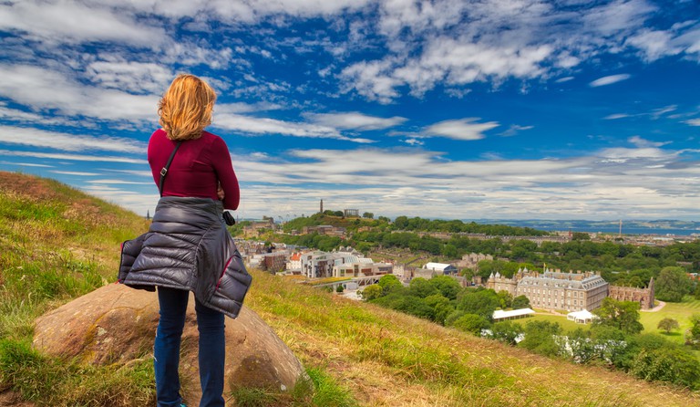 View of Edinburgh from the cliffs of Holyrood Park