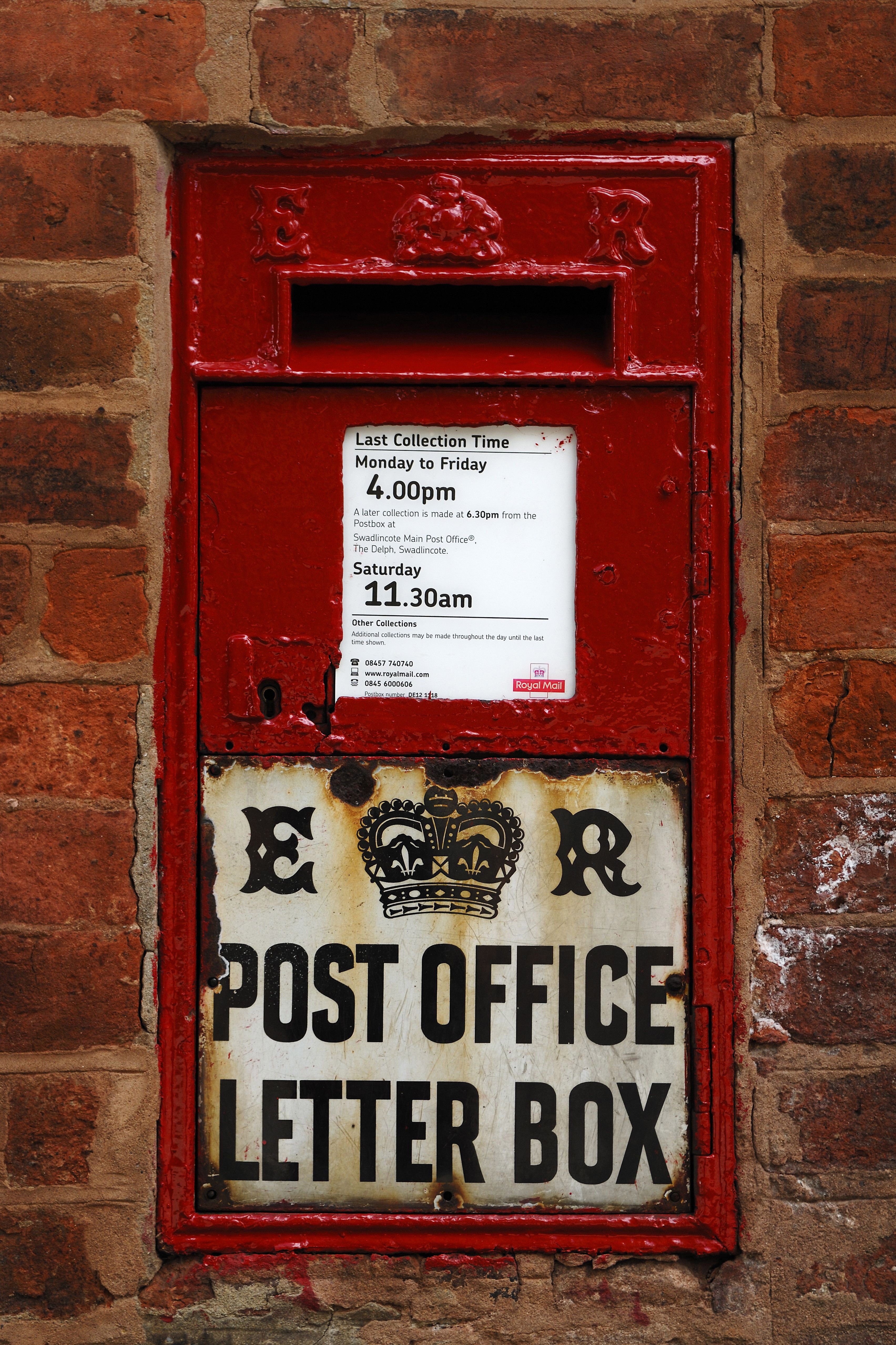 Business Sign Post Box personalised Cast Iron Royal Mail Post Office. 